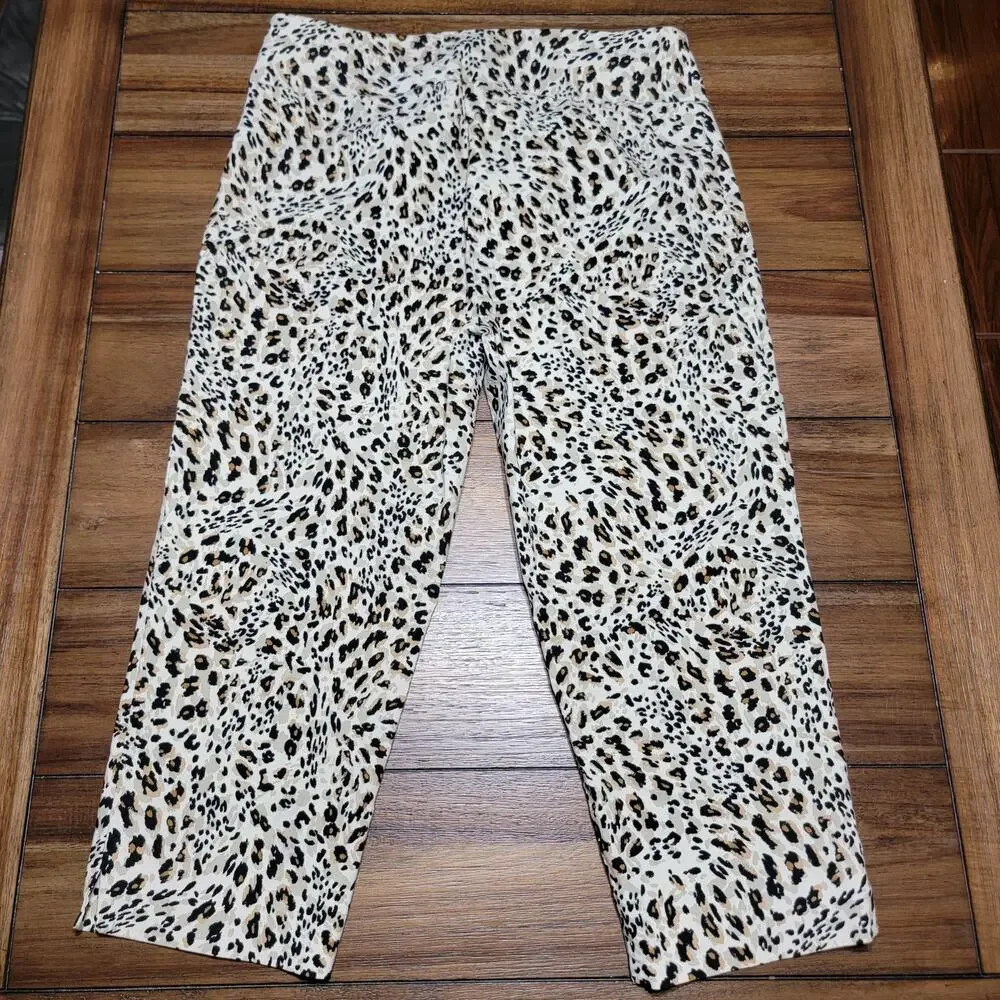 Zac & Rachel Cheetah Print Pull-On Capris - Size 14